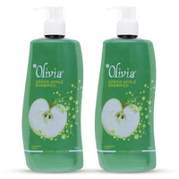 Olivia Green Apple Herbal Shampoo with Conditioner for Natural Nutrition, 500 ml, Pack of 2