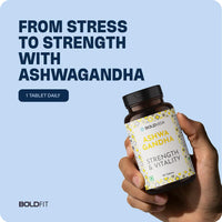 Boldveda Ashwagandha Tablets with Piperine Ashwagandha ksm66 Tablets Helps Release Stress Anxiety Support & Wellness Ashwagandha Powder Tablet for Mental Calmness Support Strength - 90 Tablets