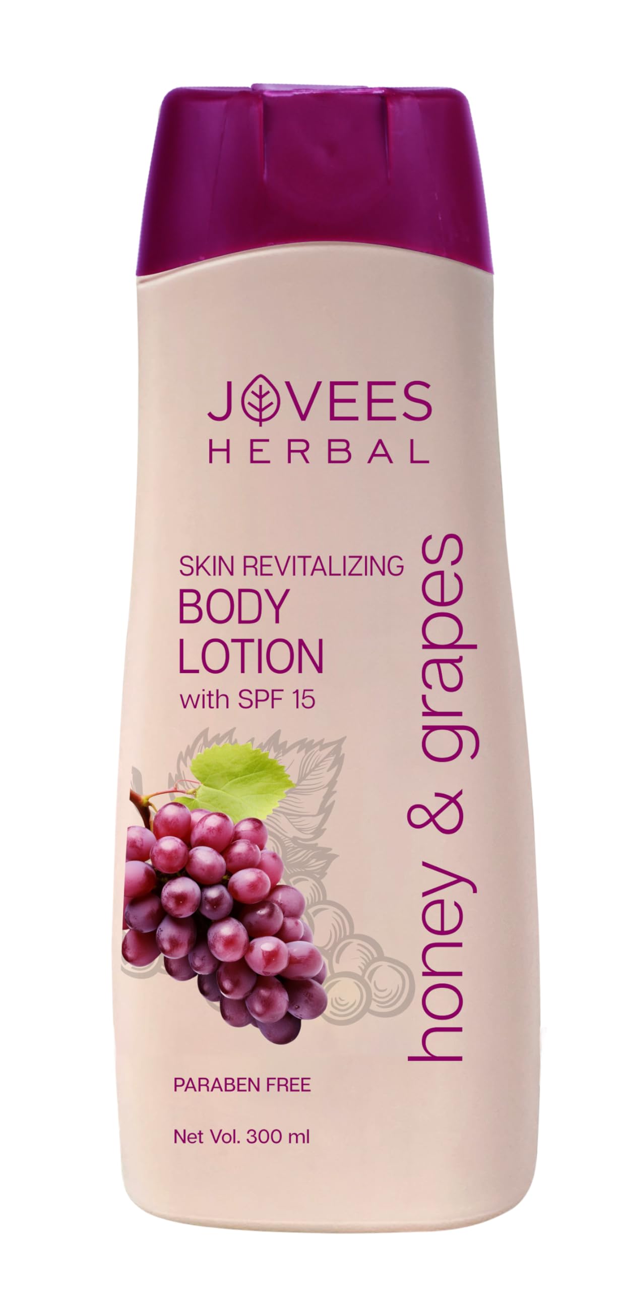 Jovees Herbal Honey & Grape Body Lotion For Nourished, Smooth And Deep Hydrated Skin, Lightweight, Non Greasy & Healthy Looking Skin, For Dry Skin 300ml