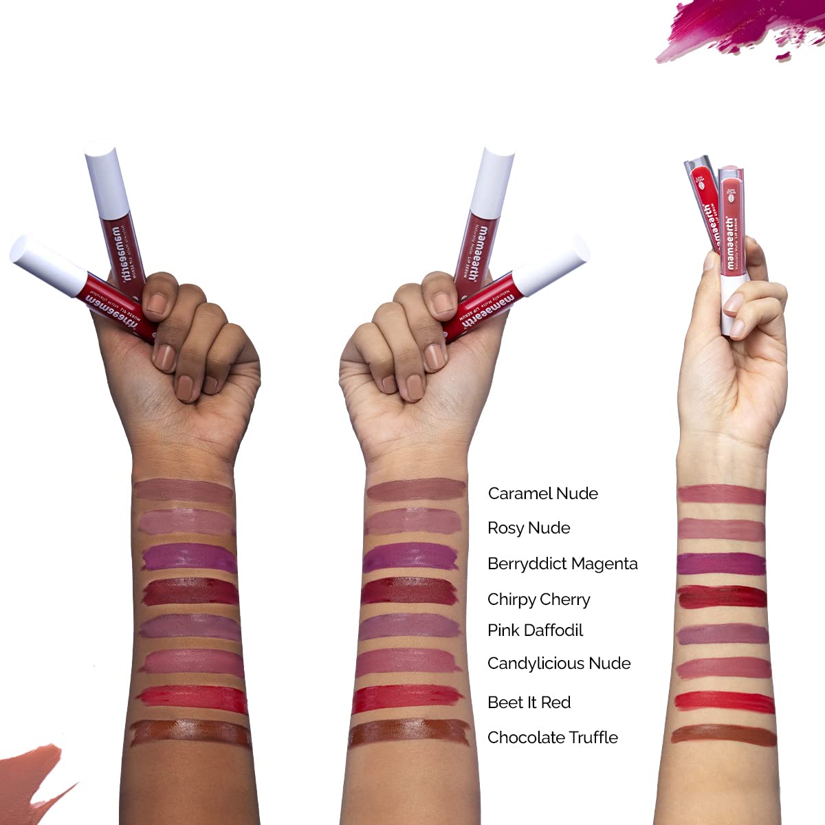 Mamaearth Naturally Matte Lip Serum - Matte Liquid Lipstick with Vitamin C & E For Upto 12 Hour Long Stay - 06 Candylicious Nude (Nude) - 3 ml