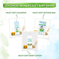 Mamaearth Milky Soft Bathing Bar For Babies - 75 g x 2 | Infused with Oats, Milk and Calendula | Gently Cleanses Skin, Keeps Skin Soft & Smooth, Mild & Gentle Formula, Dermatologically Tested