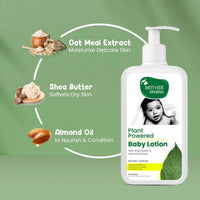Mother Sparsh Plant Powered Natural Baby Lotion With Organic Shea Butter & Oatmeal Extract | For All Day Deep Hydration | 200ml