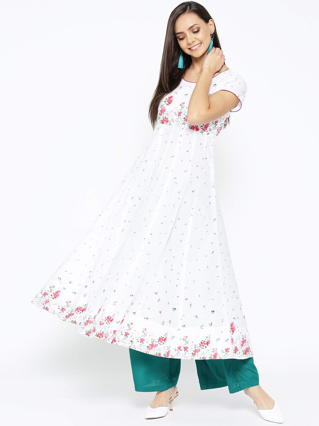 Poshak Hub Women's  Cotton Anarkali Kurta