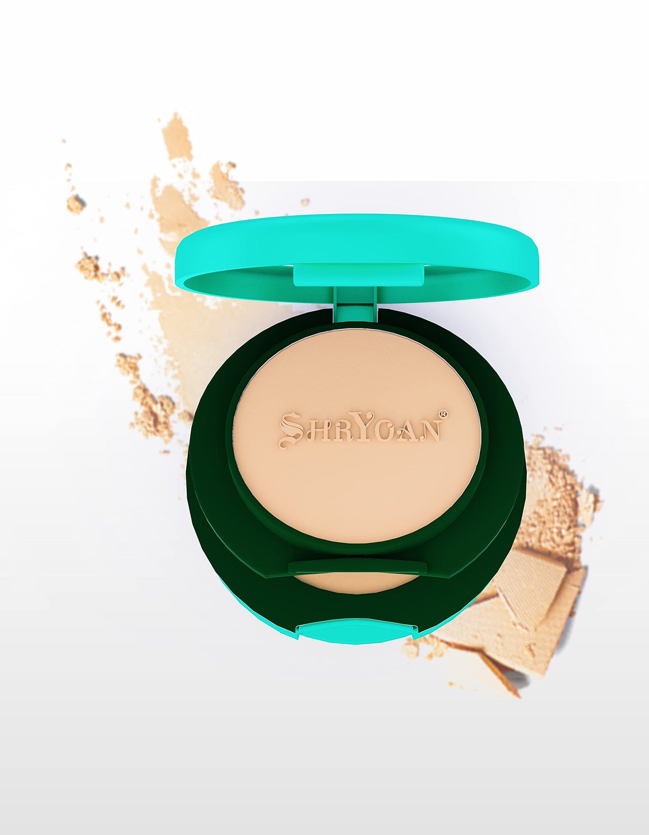 Shryoan Oil Control 2 in 1 Compact Powder| Paraben Free, Light Weight, Soft & Velvety Texture Formula, Suitable for All Skin Types (28g) Shade 02