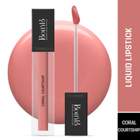 Born16 Tamaraa Liquid Lipstick – Coral Courtship | Hydrated-Matte Finish with SPF | Waterproof, Transfer-Proof, 24-Hour Wear | Vegan & Non-Drying with Shea Butter, 4ml