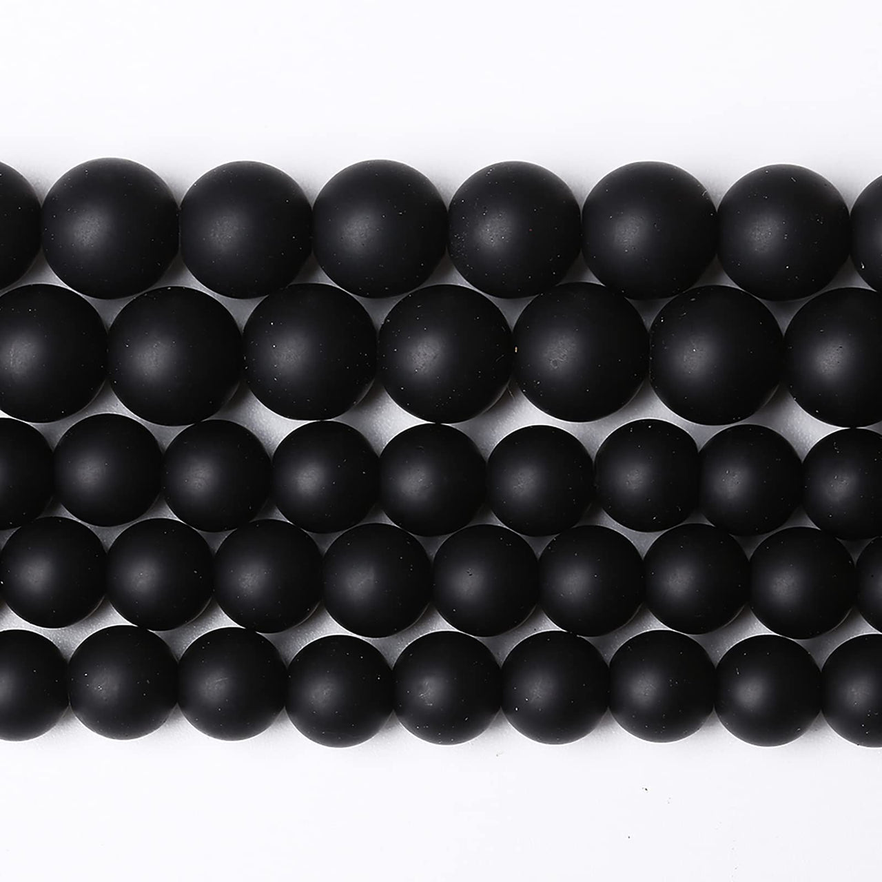 60pcs 6mm Matte Natural Black Agate Onyx Beads Round Loose Beads for Jewelry Making DIY Bracelets Crystal Energy Healing Power Stone (6mm, Matte Black Agate)