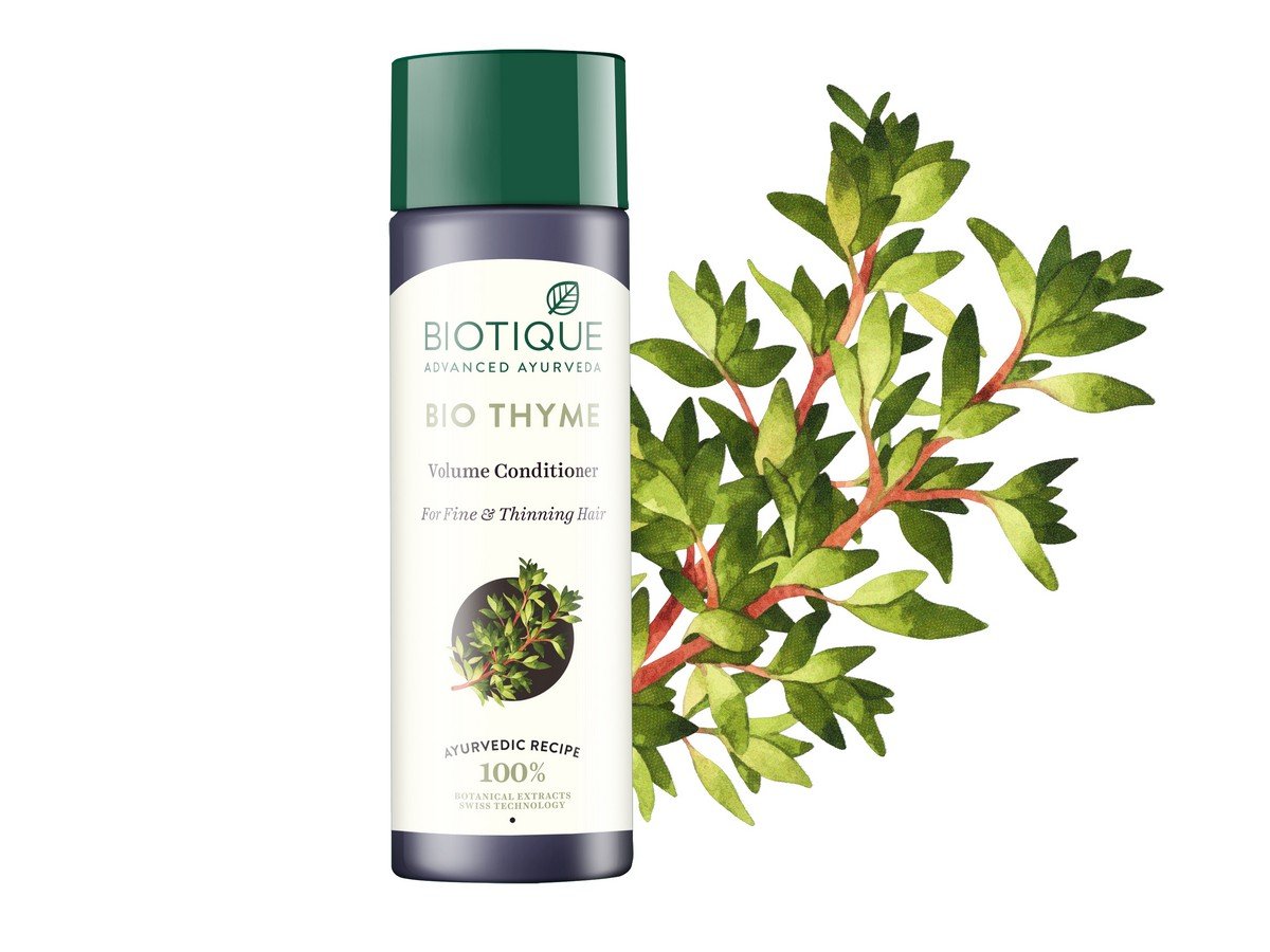 Biotique Bio Bhringraj Fresh Growth Therapeutic Oil, 120ml & Bio Thyme Volume Conditioner, 200ml Combo