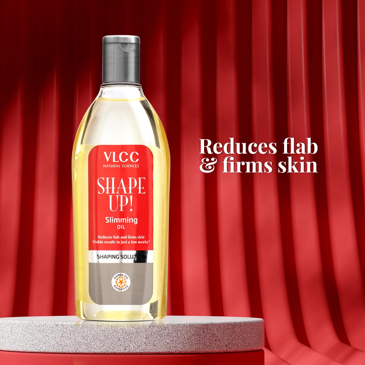 VLCC Shape Up Slimming Oil - 200ml | Fights Cellulite, and Reduces Flab | Firms Skin and Increases Skin Elasticity | With Cypress, Juniper Berry Fruit and Sweet Fennel Oil.