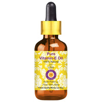 Deve Herbes Vitamin E Oil with Glass Dropper for Healthy Skin, Hair & Nails | Pure | Non-Sticky | Non-greasy | Lightweight | All Skin Types | Men and Women 50ml