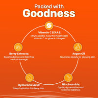 SEBUM Ultra Hydrant Moisturising Cream | 7.5% Vitamin C + Blueberry, Mulberry, Raspberry Extract & Argan Oil | Brightening & Radiance Boost for Uneven Skin Tone, Dull Skin, Hyperpigmentation | Vegan & Paraben-Free | Dermatologically Tested