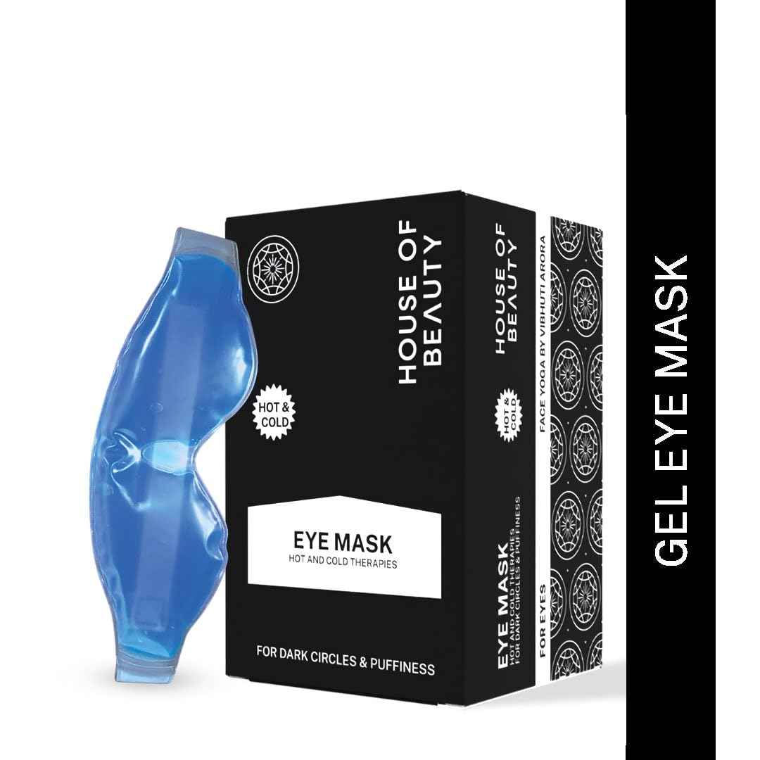 House of Beauty Hot and Cold Gel Eye Mask for Soothing Relief Puffy Eyes, Dark Circle, Dry Eyes, Pain Relief, Redness, & Stress (1pc)