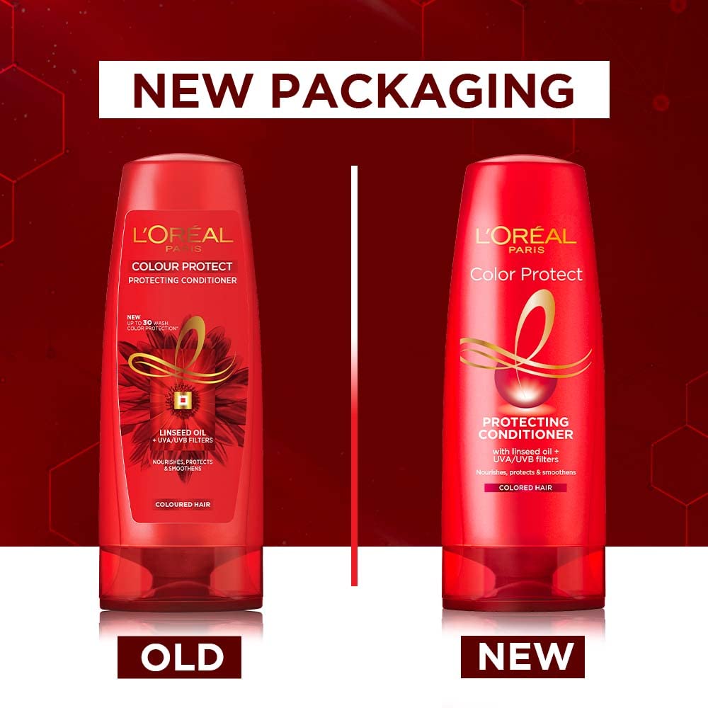 L'Oreal Paris Shampoo & L'Oreal Paris Shampoo, Nourishes, Repair & L'Oreal Paris Conditioner, Vibrant & Revived Colour, For Colour-treated Hair, Colour Protect, 180ml
