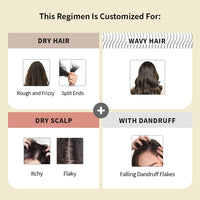 Vedix Customized Hair Fall Control Regimen For Dry Hair - Dry Scalp & Wavy Hair - Nuyantra Pro Hair Growth Serum X Dandruff Care