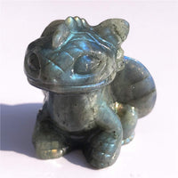 Anlingem Healing Crystal Stone Human Reiki Skull Figurine Statue Sculptures Labradorite Fly Dragon Crystal Halloween AL-LT