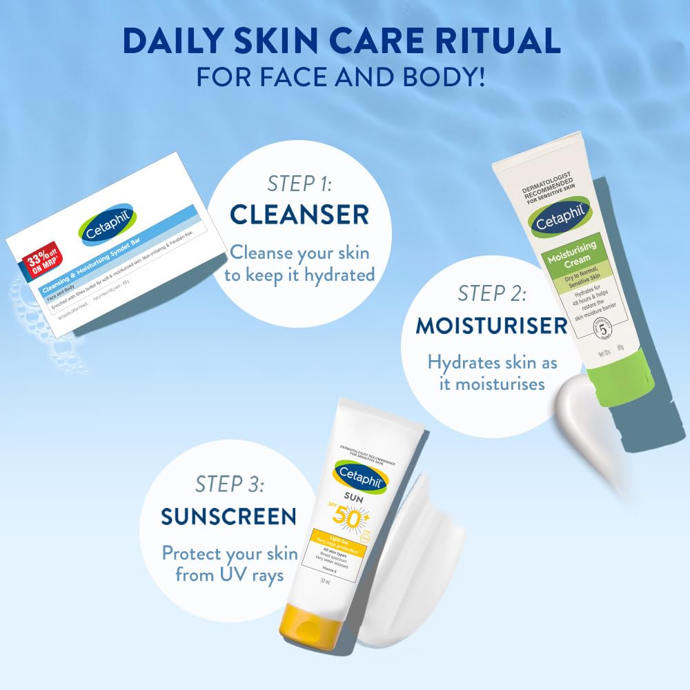 Cetaphil Cleansing Moisturizing Syndet Bar 4x100gm