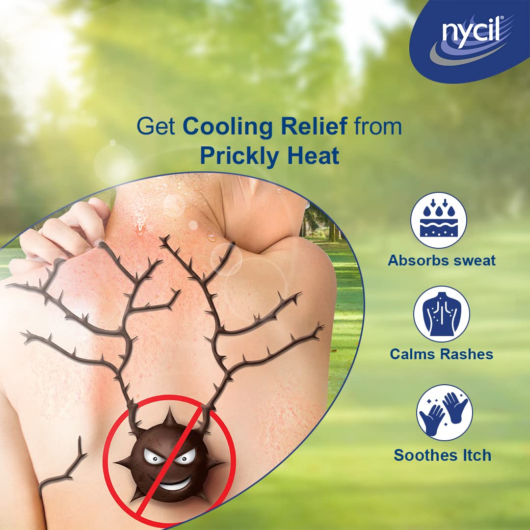 Nycil Germ Expert Cool Herbal Prickly Heat and Cooling Powder - 400 g | Get Relief from Skin Problems (Pack of 3)
