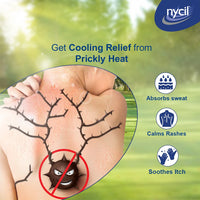 Nycil Germ Expert Cool Herbal Prickly Heat and Cooling Powder - 400 g | Get Relief from Skin Problems (Pack of 3)