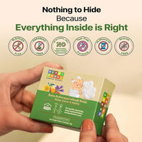 Herby Angel Natural Soap for Babies & Kids with Tear-Free Formula | Parabens, SLS/SLES and Silicones Free | Dermatologically Tested | Pack of 3 (75 Grams Each)