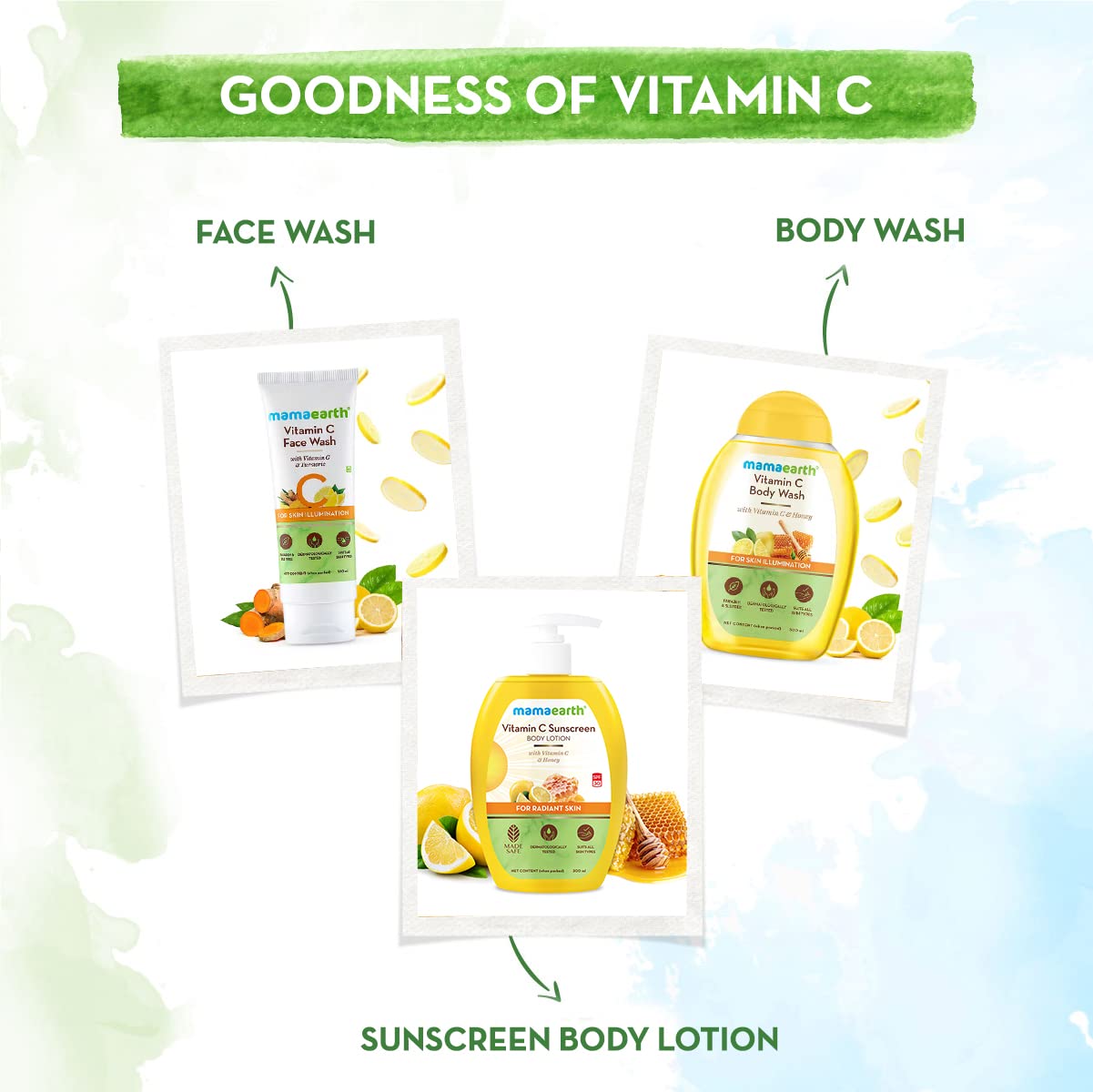 Mamaearth Vitamin C Sunscreen Body Lotion SPF 30 with Vitamin C & Honey for Radiant Skin -300 ml