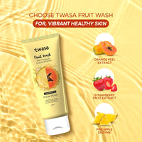 Twasa Pineapple Enzyme & Papaya Fruit Face Wash For Gently Exfoliates, Reduce Dark Spots & Glowing Skin | Cleanser For Brightening & Evens Skin Tone | For Men & Women - 100ml