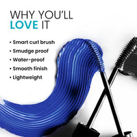 Lakmé Eyeconic Curling Mascara For Women, 9ml | Black Waterproof Mascara | Eye Mascara with Smart Curl Brush for Voluminous, Smudge-Proof Lashes (Pack of 2)