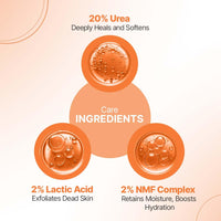 Sotrue 20% Urea Foot Cream Roll-On for Dry & Cracked Heels | 2% Lactic Acid, Olive Oil & Vitamin E | Helps Repair and Moisturise Cracked Heels | Dermatologically Tested | 50ml