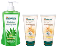 Himalaya Natural Glow Kesar Face Wash (Pack of 2)&Himalaya Purifying Neem Face Wash, 400 Ml