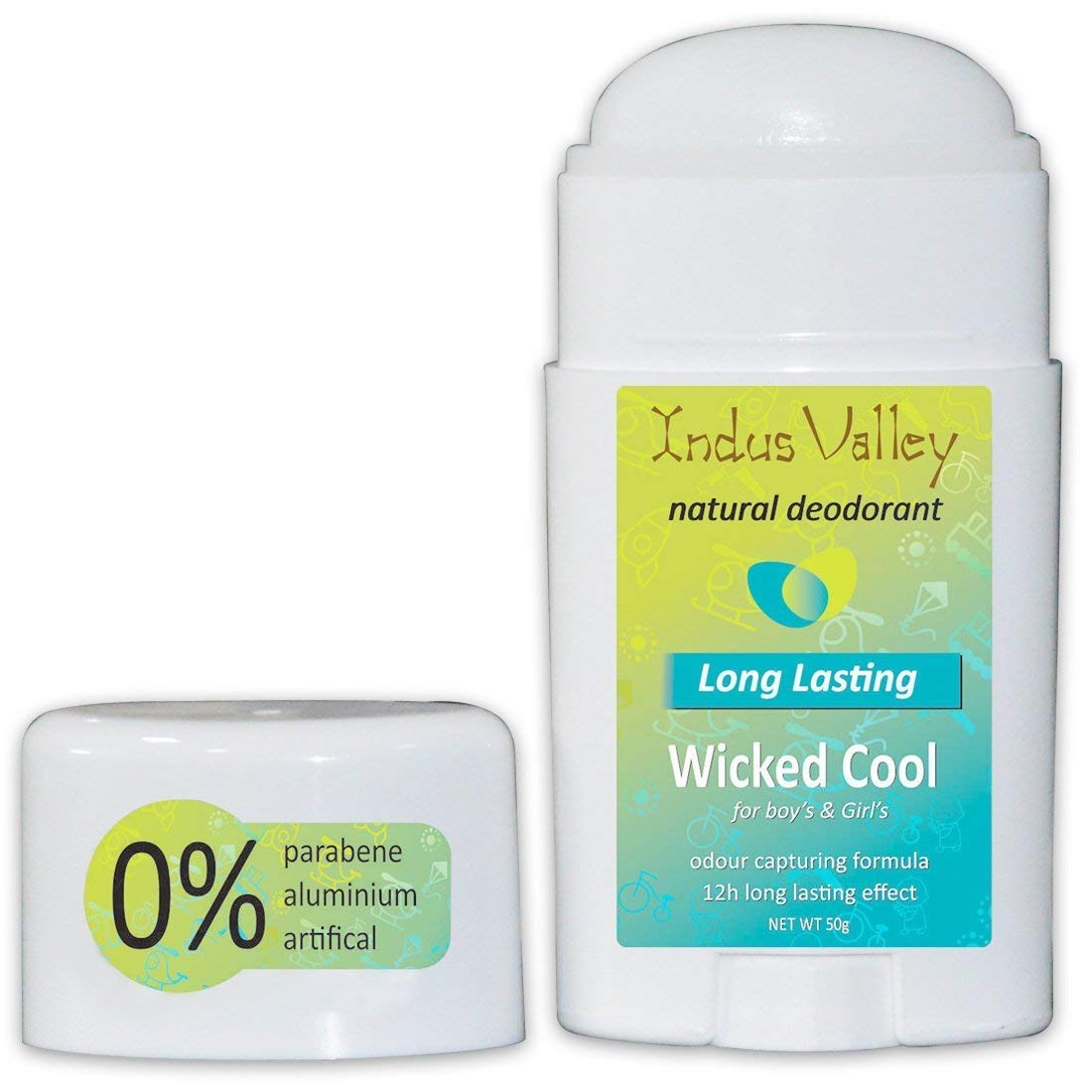 INDUS VALLEY Wicked Cool Deodorant Stick for Unisex, 50g