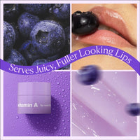 The Face Shop Vitamin A Lip Mask With Blueberry Extracts, Shea Butter For Soft, Plump Lips Mini, 5g