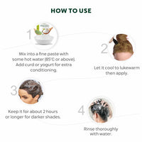 INDUS VALLEY Bio Organic Herbal Henna Powder Rich Colour and Lustrous Shine with Hair Dye Brush (100g) - Green