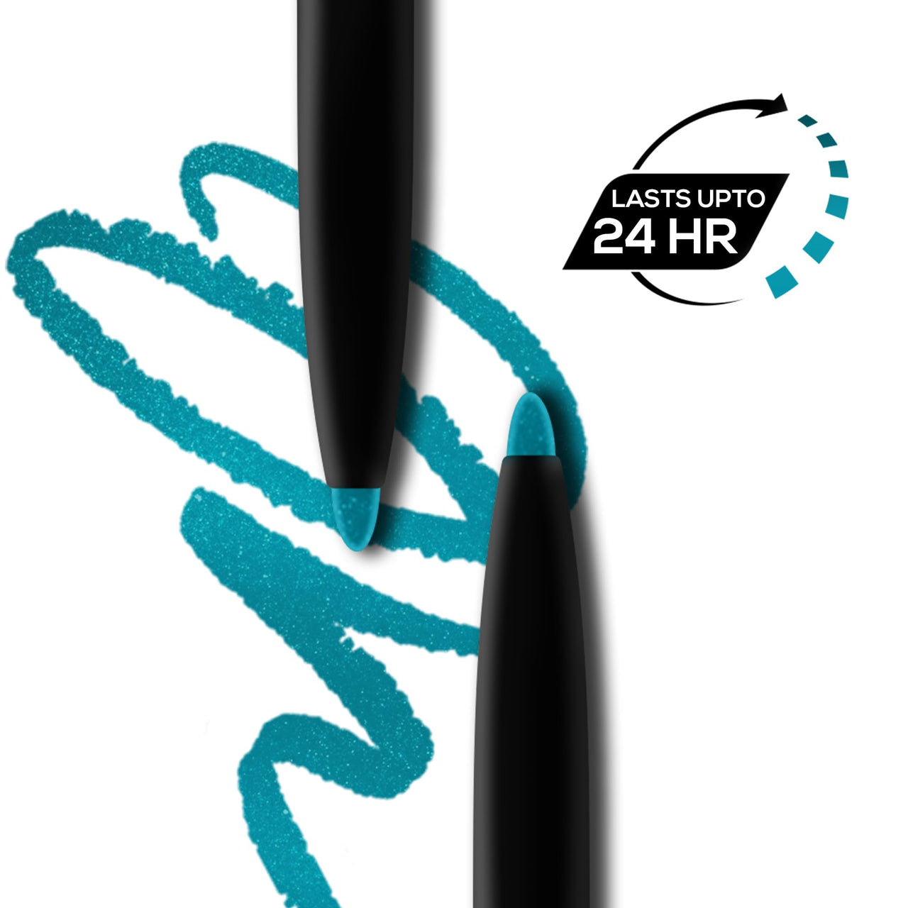 RENEE Kajal Pen with Sharpener - True Blue | 24 Hrs Stay | Long Lasting Kohl Pencil | Matte Finish | Rich Color Payoff | Smudge & Waterproof | One Swipe Application Formula | 0.35gm