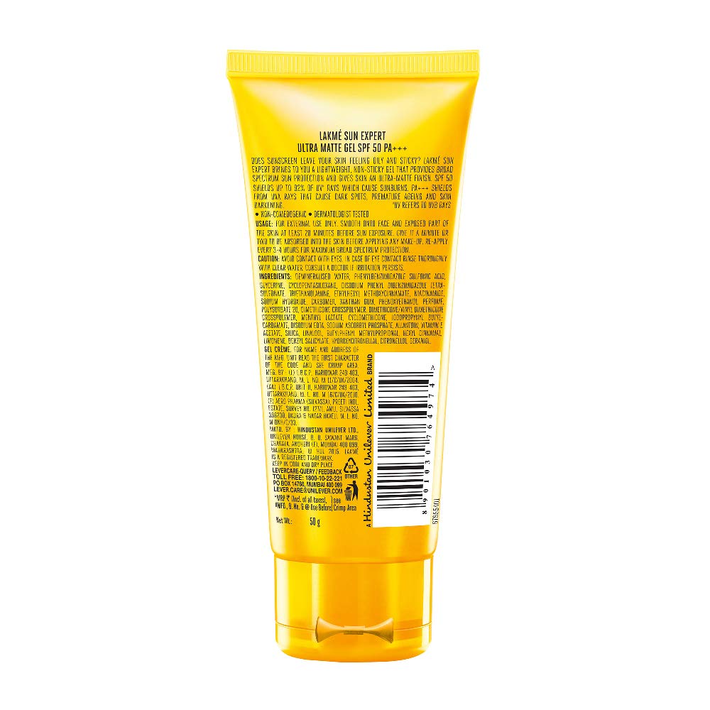 Lakmé 9To5 Vitamin C+ Night Cream for All Skin types with 98% Pure Vitamin C complex, to reduce Skin dullness and Glowing Skin, 50g & Lakmé Sun Expert SPF 50 PA+++ Light Weight Gel Sunscreen, 50 g