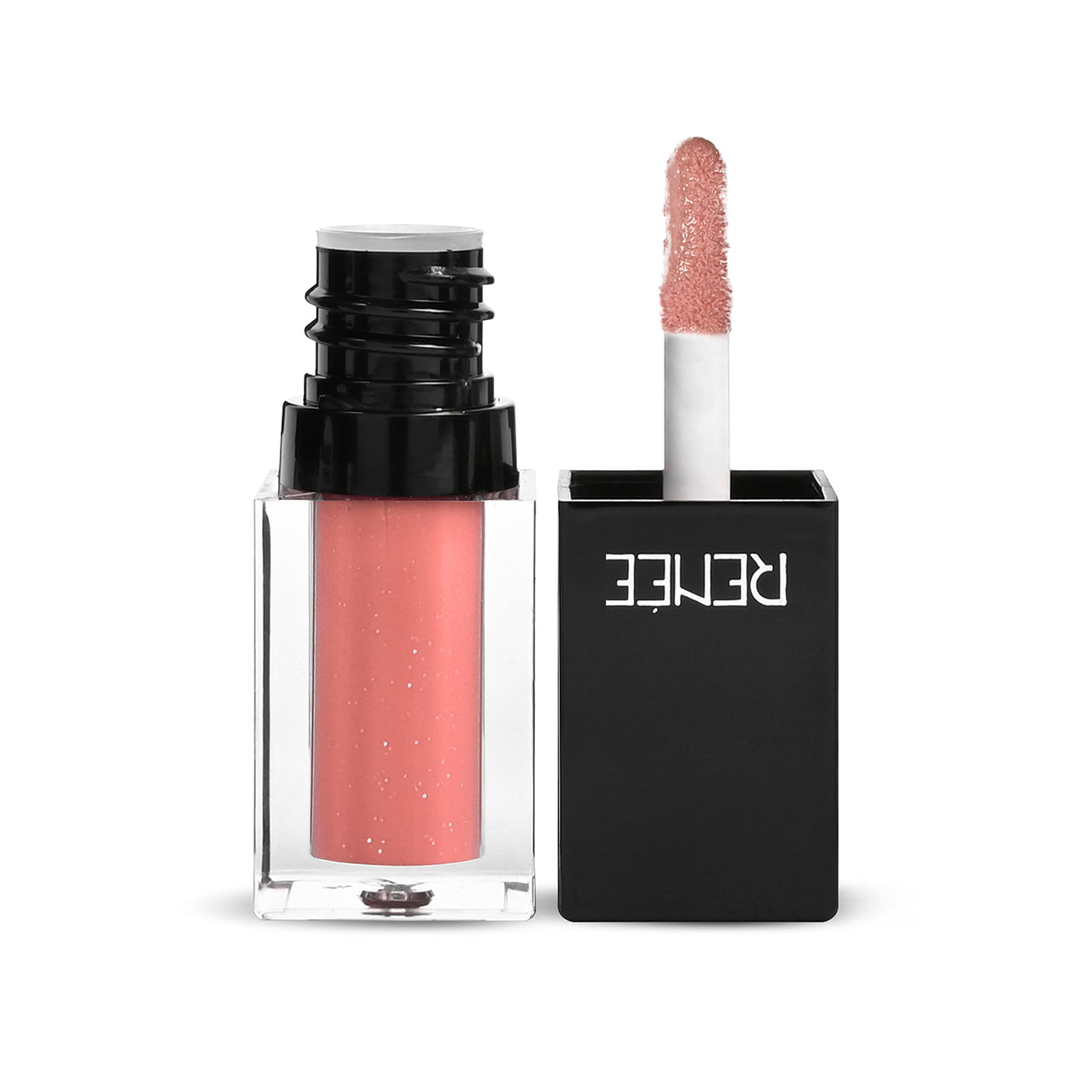 RENEE See Me Shine Lip Glossy For All Skin Tone, Enriched With Jojoba Oil, Non Sticky, Hydrating, Easy Glide Formula, Pucker Up Peach 2.5Ml & See Me Shine Lip Glossy - Nice And Nude, 2.5Ml