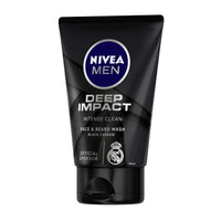 Nivea Men Face Wash, Deep Impact Intense Clean, 100g & Men Deodorant Roll-On, Fresh Active Original, 50ml