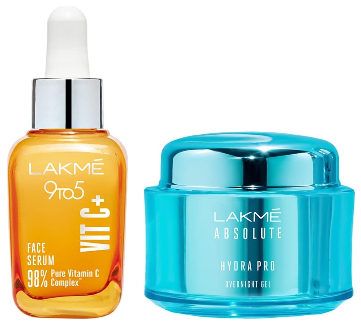 Lakmé Absolute Hydra Pro Overnight Gel, 50 G & 9To5 Vitamin C+ Facial Serum With 98% Pure Vitamin C Complex, For Healthy, Glowing Skin, 30Ml