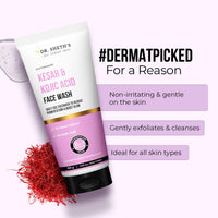 Dr. Sheth's Kesar&Kojic Acid Facewash|With Kesar,Kojic Acid,Niacinamide&Hyaluronic Acid|Pigmentation Free&Glowing Skin|Gently Cleanses&Exfoliates Skin|For Men&Women|For All Skin Types |100G