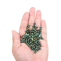 Bymitel 210pcs Natural Crystal Beads Stone Gemstone Round Energy Healing Loose Beads with Stretch Cord for Jewelry Making Bracelets Anklets (African Turquoise, 4mm 210pcs) African Turquoise