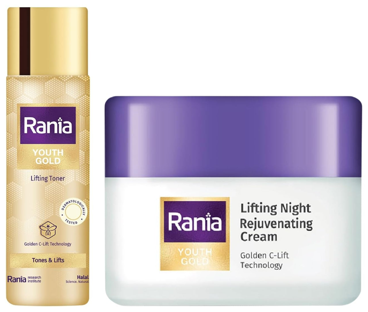 Rania Hydrating Rose water toner Free with Rania Night Cream with Vitamin C, 24K Gold, Niacinamide