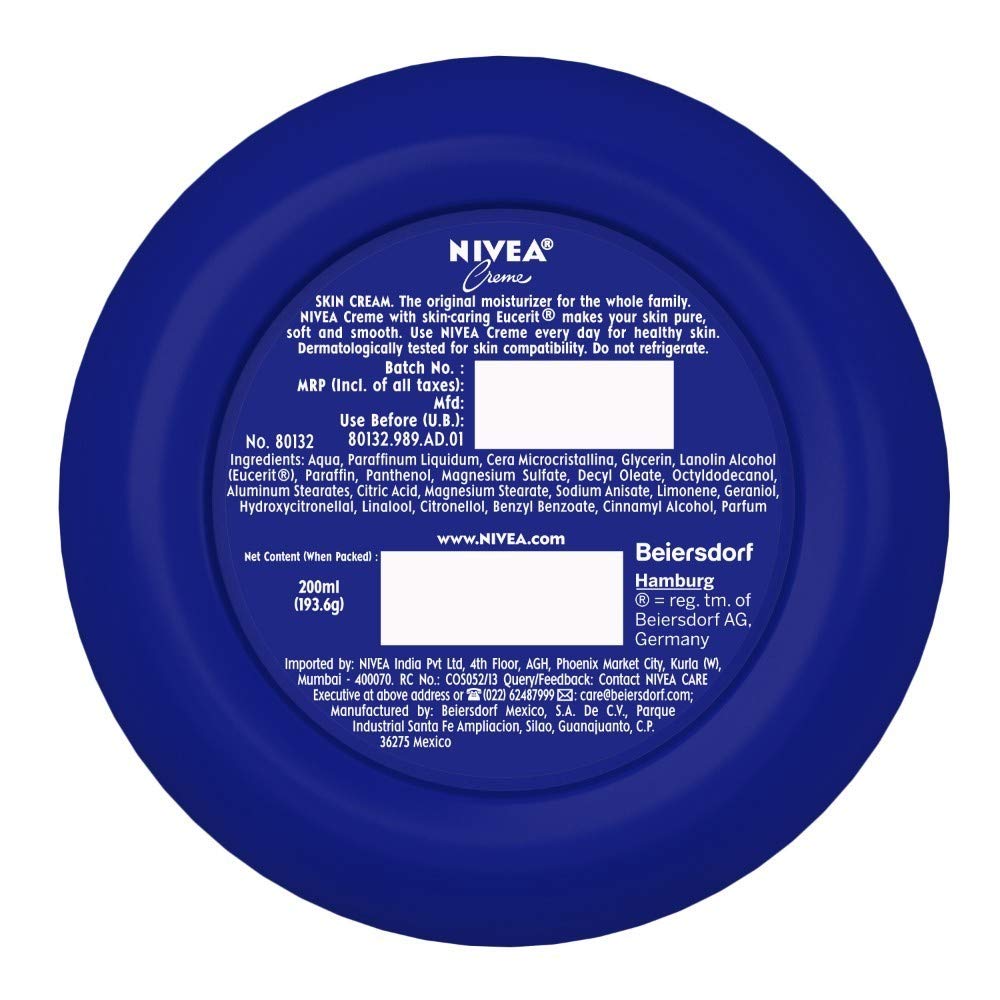 NIVEA Creme, All Season Multi-Purpose Cream, 200ml (Pack of 2)