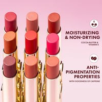 mCaffeine Shades Creamy Matte Kiss Bullet Lipstick | Moisturizing & Lightweight | Comfortable, Non-drying & Long Stay Lipstick | Infused with Cocoa Butter & Vitamin E | Lipstick for Women | 3.5 g - Mauve Velvet