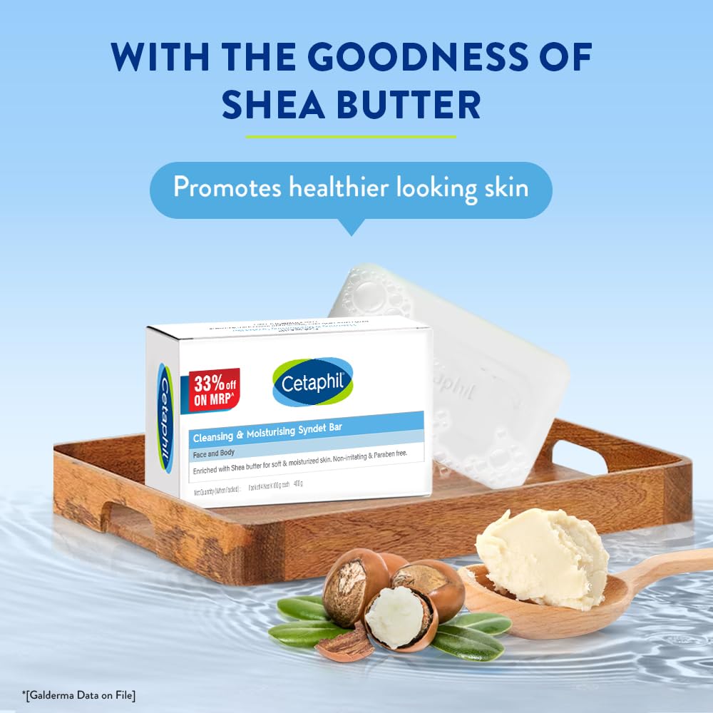 Cetaphil Cleansing Moisturizing Syndet Bar 4x100gm