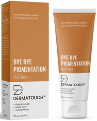 DERMATOUCH Bye Bye Pigmentation Face Wash || Anti Pigmentation for Women/Men with Niacinamide, Kojic Acid, & Glutathione - 70G