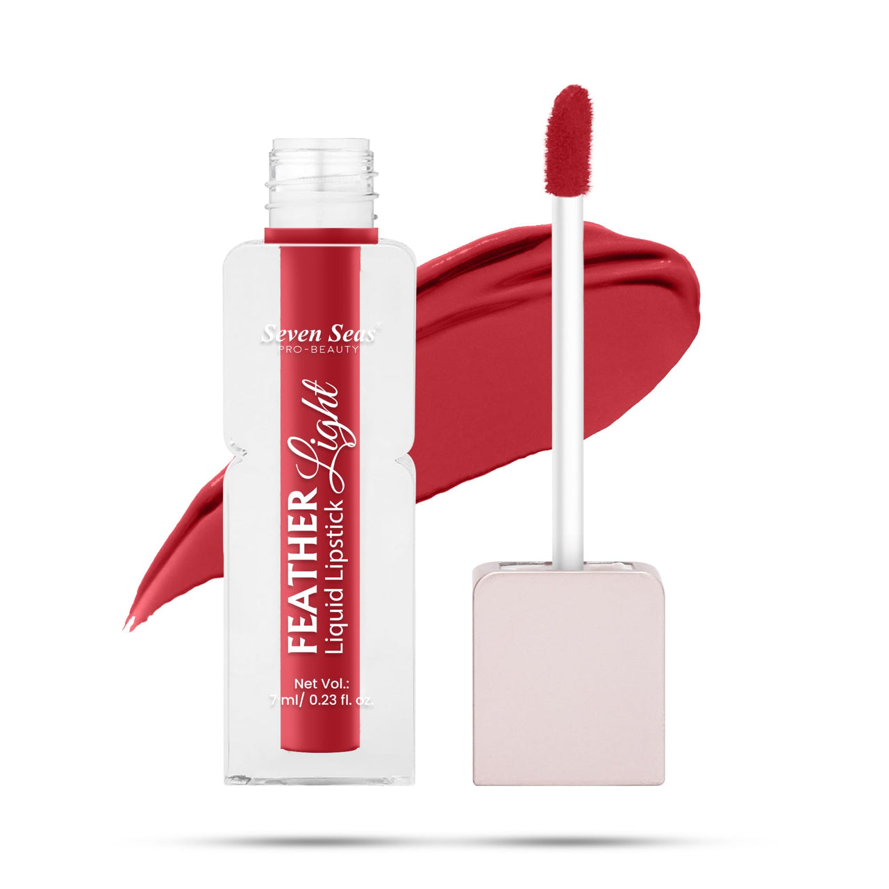 Seven Seas Feather Light Liquid Lipstick | Matte Finish Liquid Lipstick | Long Lasting | Non Transfer | One Coat Application | Stay Upto 12 Hours (318, 6ml)