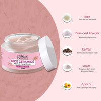 Globus Natural Rice Ceramide Revival Face Cream, Enriched with Sunflower & Coffee, For Glass Skin, 50 gm (Pack of 2)