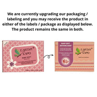 Earthy Sapo Handmade Baby Soft Bathing Soap (Coconut Milk, Almond Milk, Oat Milk, Kokum Butter) 100g, Pack of 1 | Natural, Gentle Bath Soap for Babies Sensitive Skin