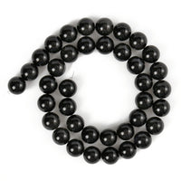 35pcs 10mm Natural Stone Beads Black Obsidian Beads Energy Crystal Healing Power Gemstone for Jewelry Making, DIY Bracelet Necklace