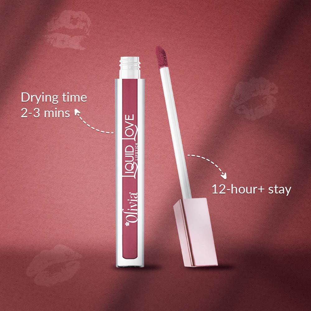 Oliva Liquid Lipstick, 12HR Long-lasting Matte Lipstick, Non Transfer, High Coverage, Water & Smudge Proof, Light Weight & Cruelty-Free - 2ml (Rasberry Cream 10)