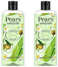 Pears Naturale Detoxifying Aloe Vera Body Wash 250 ml, 100% Natural Ingredients, Liquid Shower Gel with Olive Oil for Glowing Skin - Paraben Free (Pack of 2)