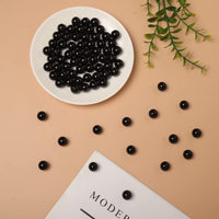 35pcs 10mm Natural Black Onyx Agate Gemstone Beads Energy Healing Crystal Round Loose Stone Beads for Jewelry Making, DIY Bracelets Necklaces