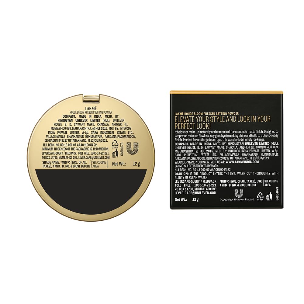 Lakmé Showstopper Collection Rouge Bloom Matte Setting Powder Neutral Nude - 12 Gram, All Skin